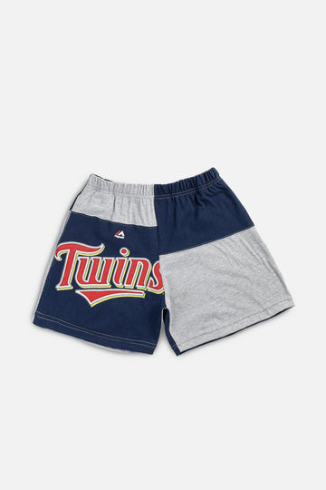Unisex Rework Minnesota Twins MLB Patchwork Tee Shorts - S