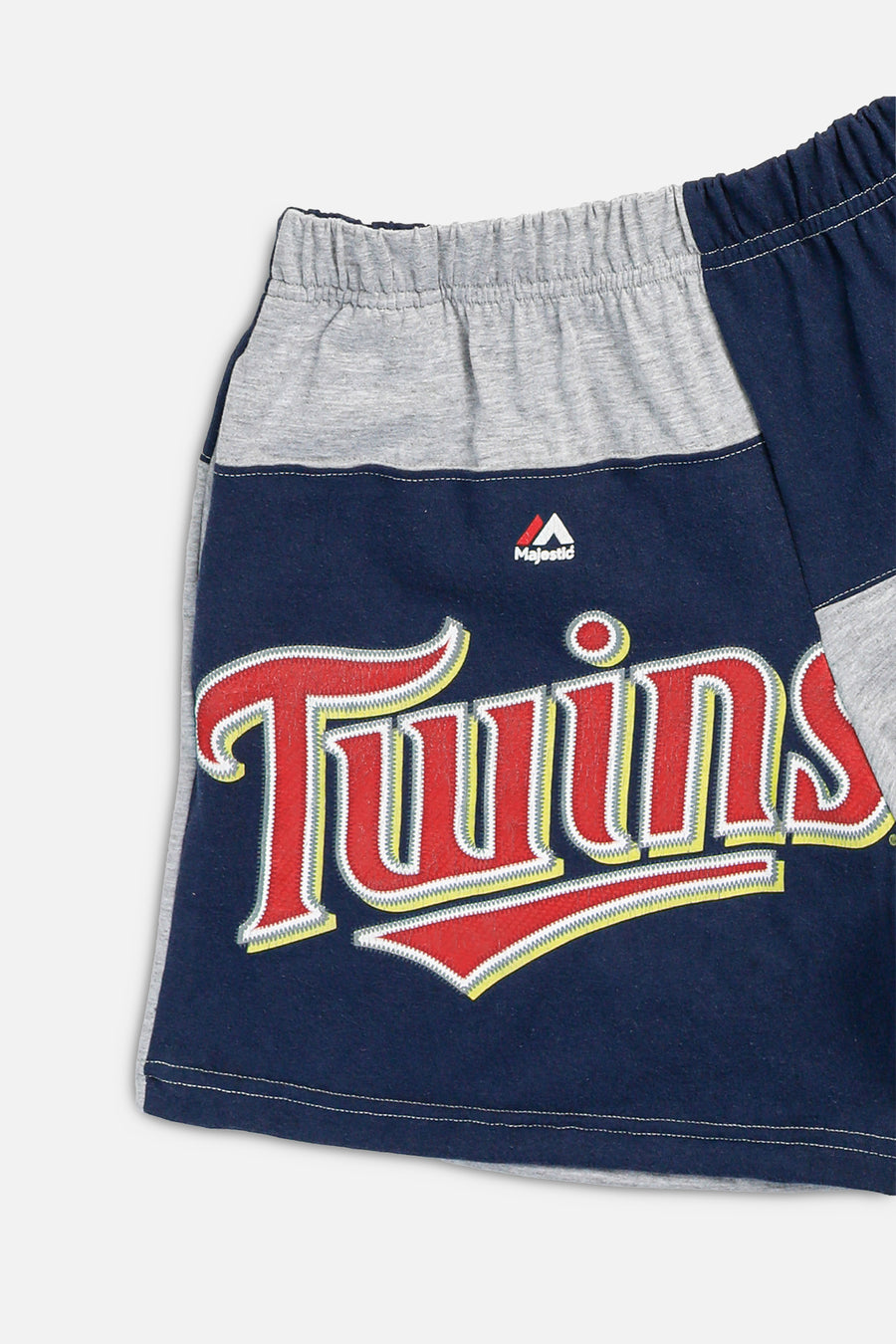 Unisex Rework Minnesota Twins MLB Patchwork Tee Shorts - M