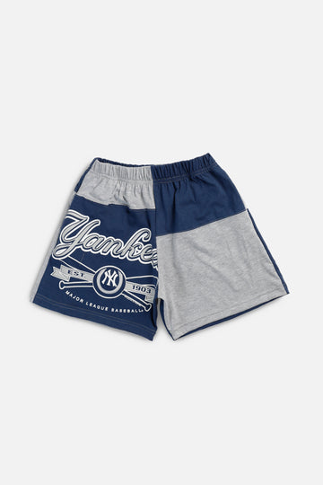Unisex Rework NY Yankees MLB Patchwork Tee Shorts - XS