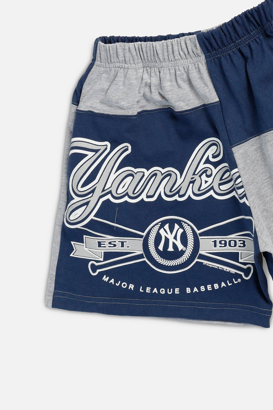 Unisex Rework NY Yankees MLB Patchwork Tee Shorts - XS