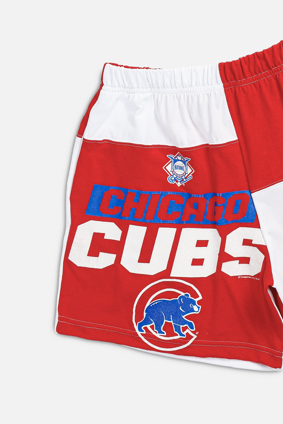 Unisex Rework Chicago Cubs MLB Patchwork Tee Shorts - S