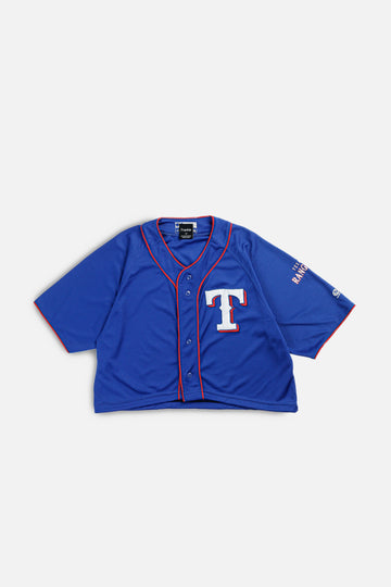 Rework Crop Texas Rangers MLB Jersey - L