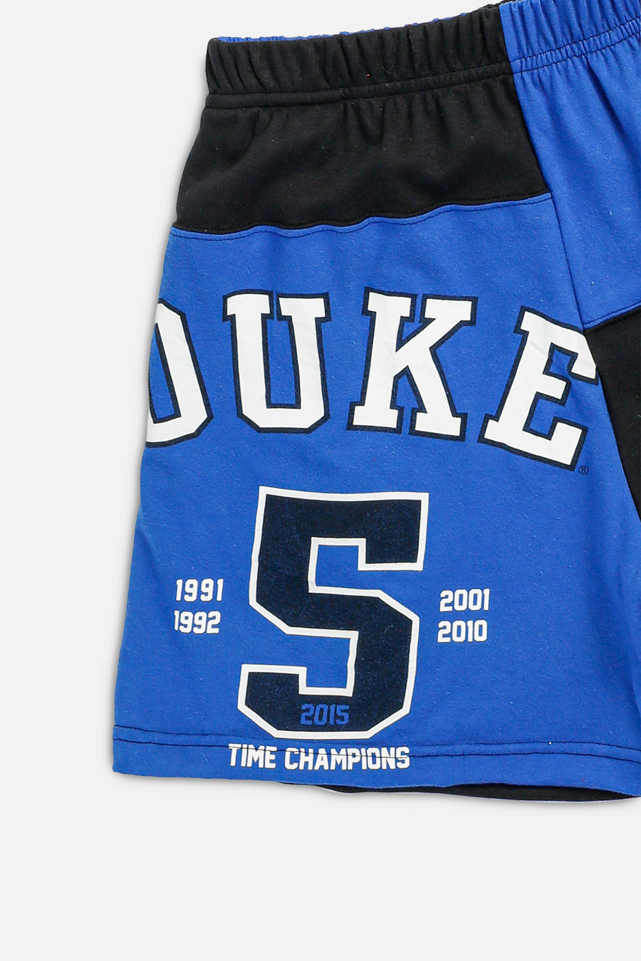 Unisex Rework Duke University Basketball Patchwork Tee Shorts - XS