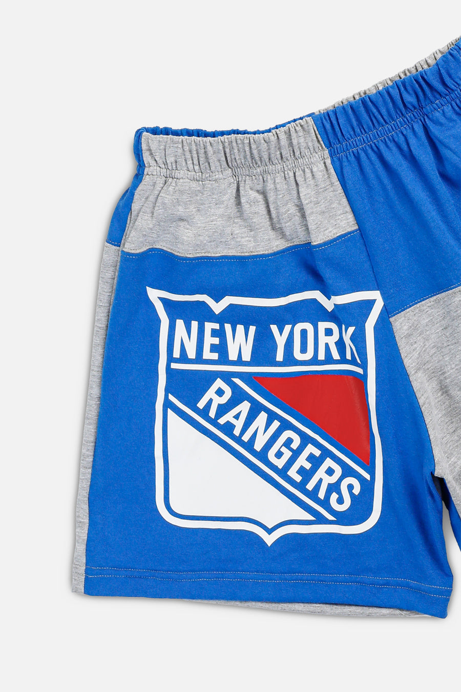 Unisex Rework New York Rangers NHL Patchwork Tee Shorts - XS