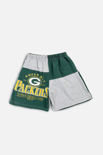 Unisex Rework Green Bay Packers NFL Patchwork Tee Shorts - M