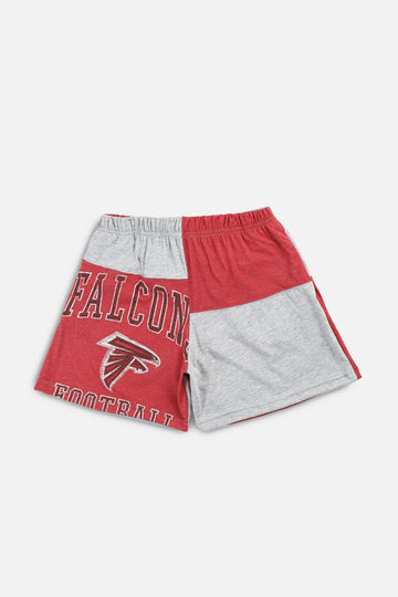 Unisex Rework Atlanta Falcons NFL Patchwork Tee Shorts - S