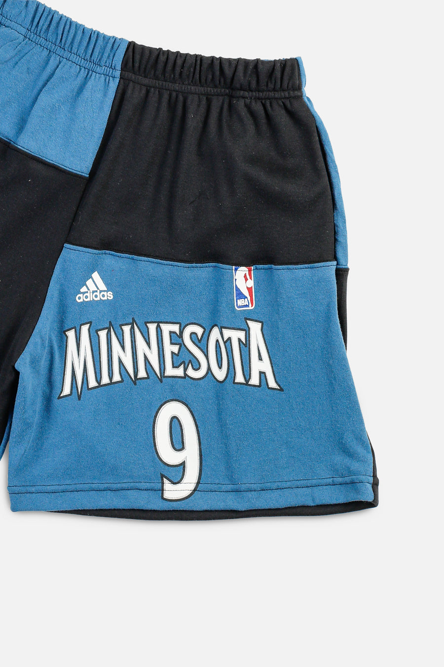 Unisex Rework Minnesota Timberwolves NBA Patchwork Tee Shorts - S