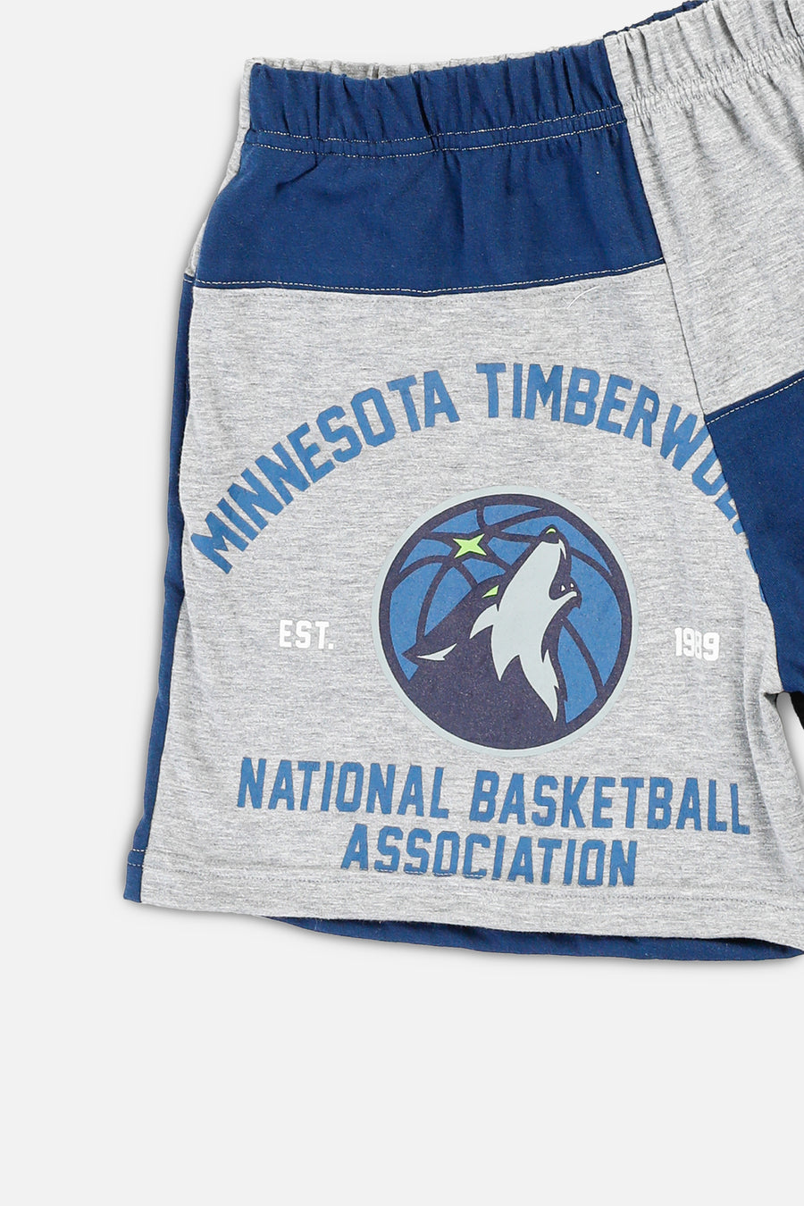 Unisex Rework Minnesota Timberwolves NBA Patchwork Tee Shorts - M