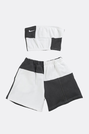 Rework Nike Patchwork Sweatshorts Set - XS