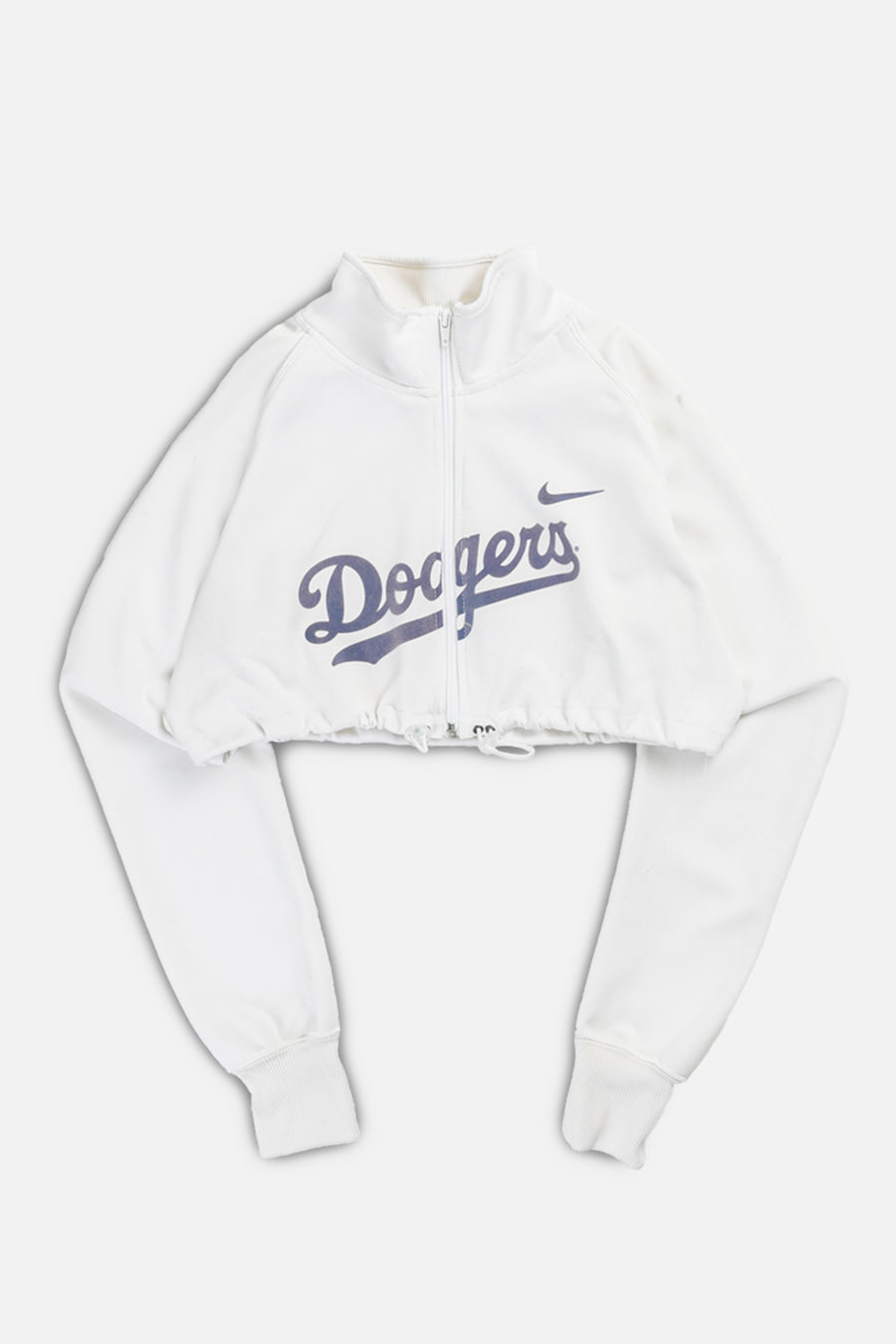 Rework Nike LA Dodgers Micro Crop Sweatshirt - M