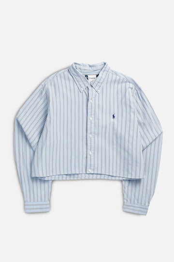 Rework Oxford Crop Shirt - L