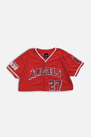 Rework Crop LA Angels MLB Jersey - M