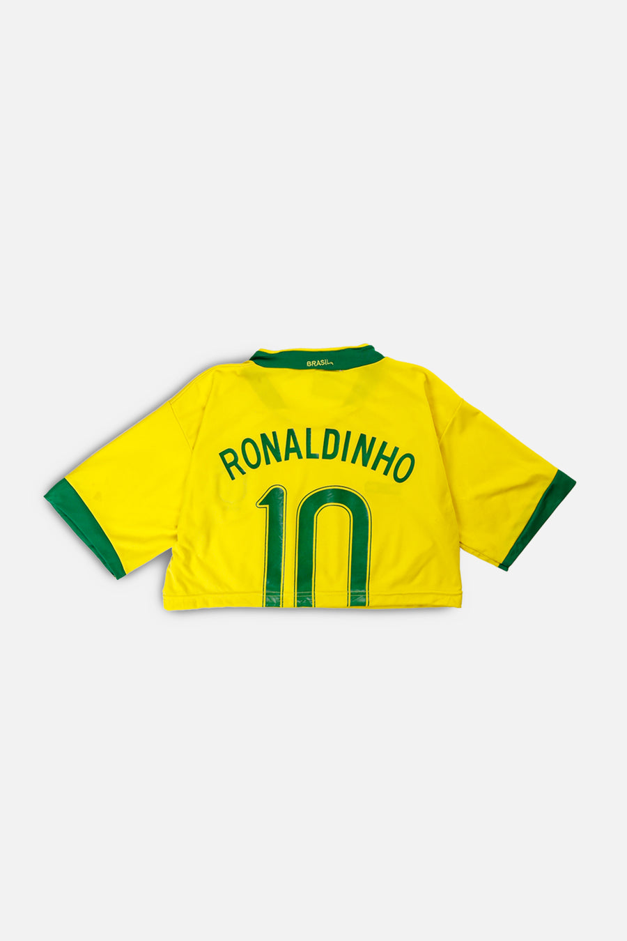 Rework Crop Brazil Soccer Jersey - XS
