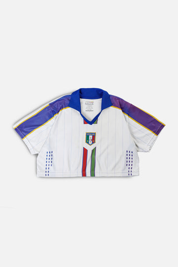 Rework Crop Italy Soccer Jersey - L