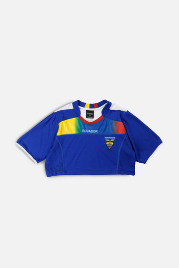 Rework Crop Ecuador Soccer Jersey - XS