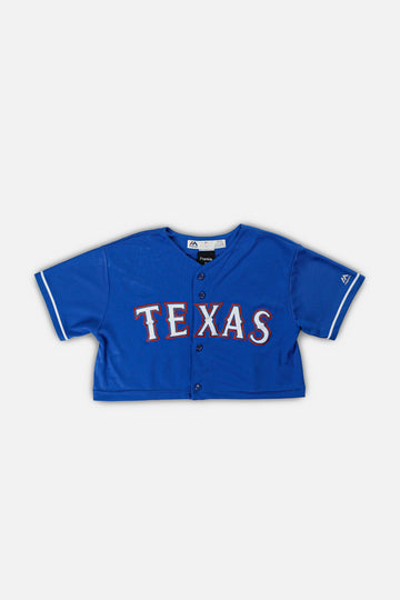 Rework Crop Texas Rangers MLB Jersey - S