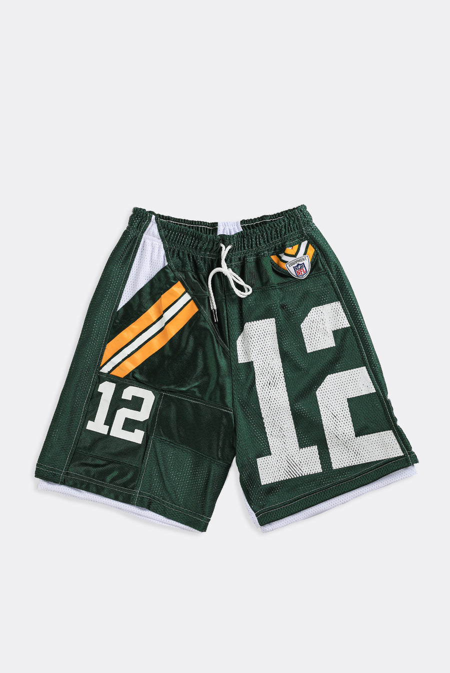 Unisex Rework Packers NFL Jersey Shorts - Women-XS, Men-XXS