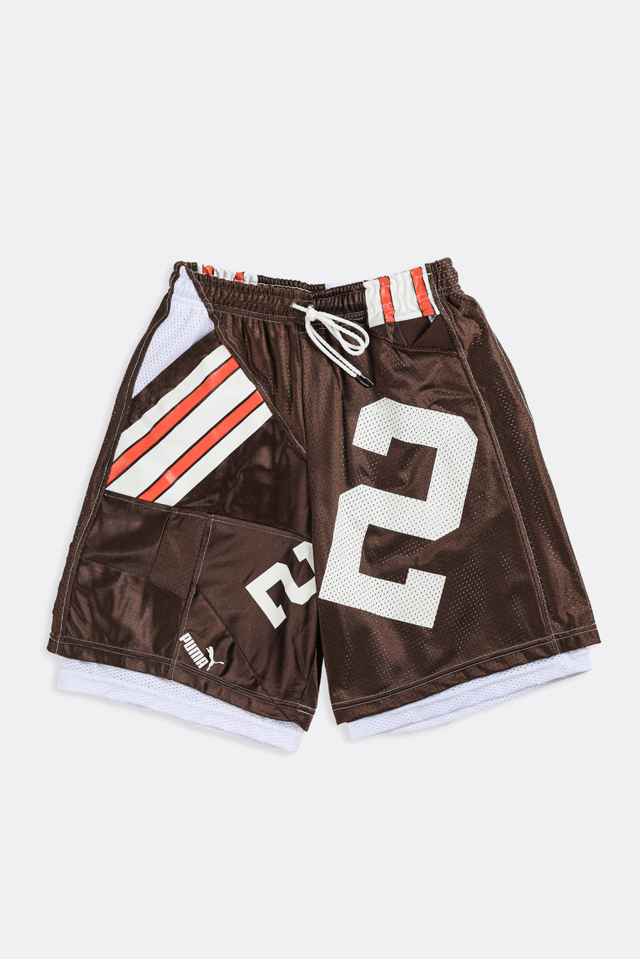Unisex Rework Browns NFL Jersey Shorts - Women-S, Men-XS