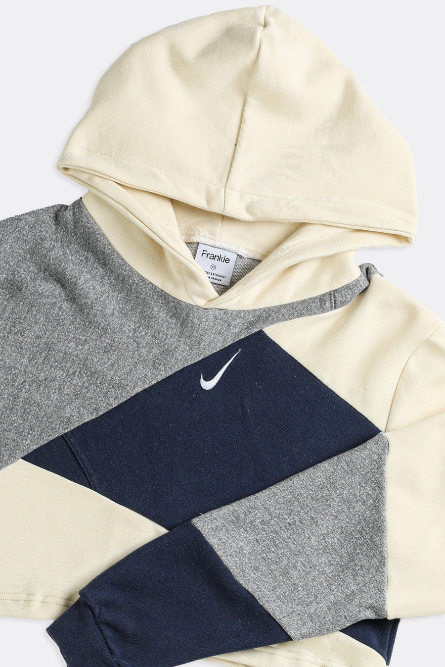 Rework Nike Patchwork Crop Sweatshirt - XS