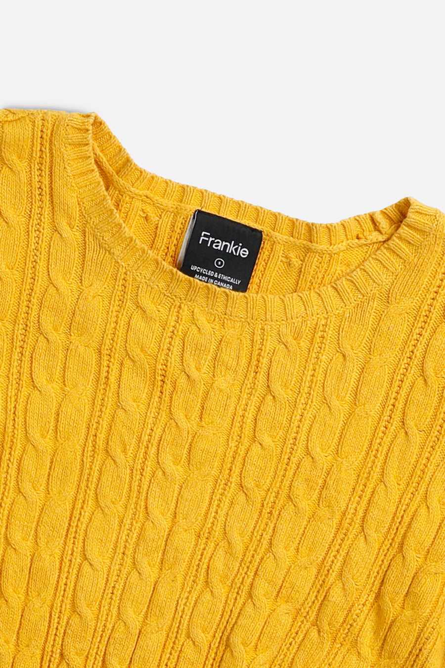 Rework Crop Knit Sweater - S