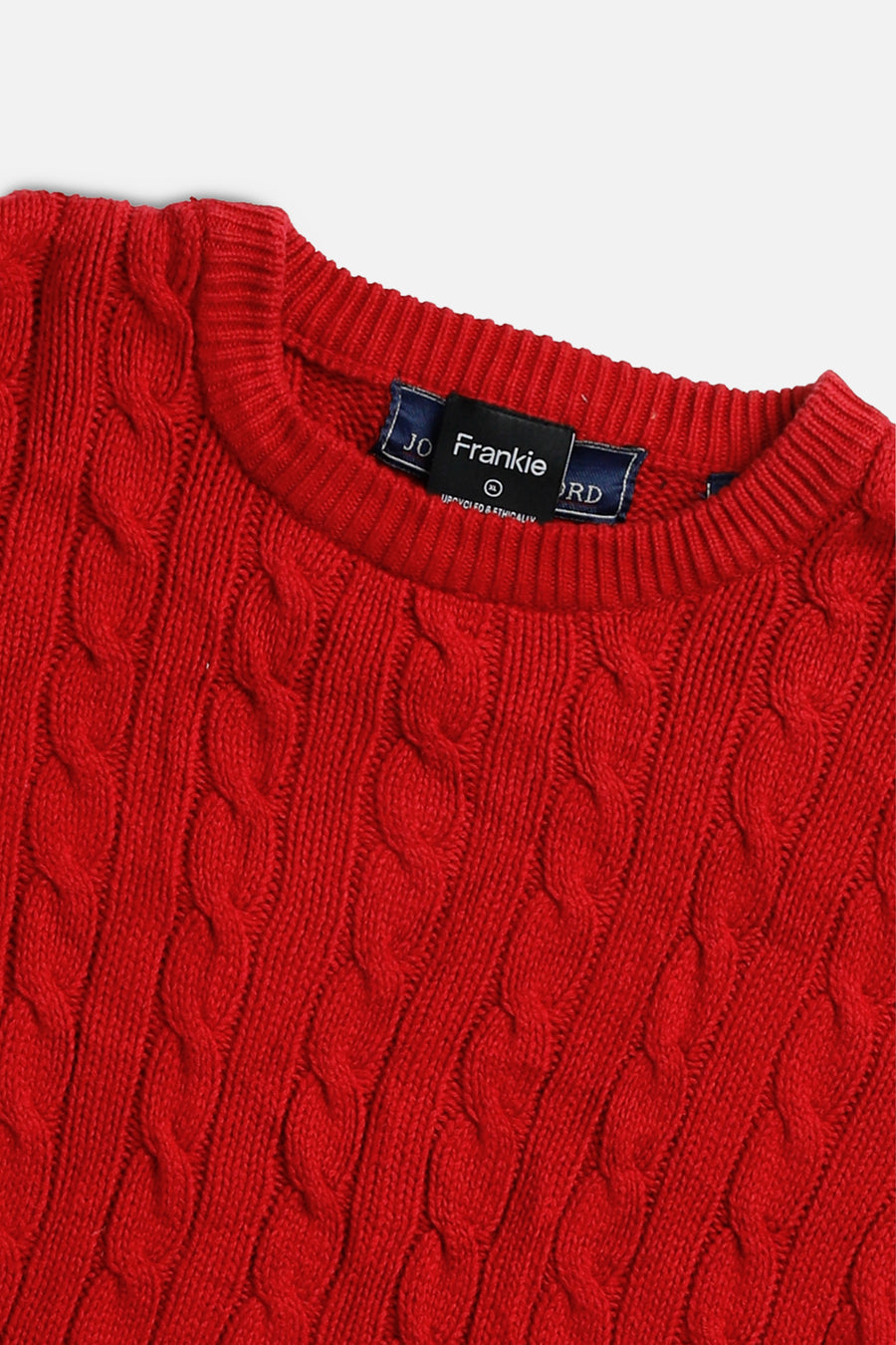 Rework Crop Knit Sweater - XL