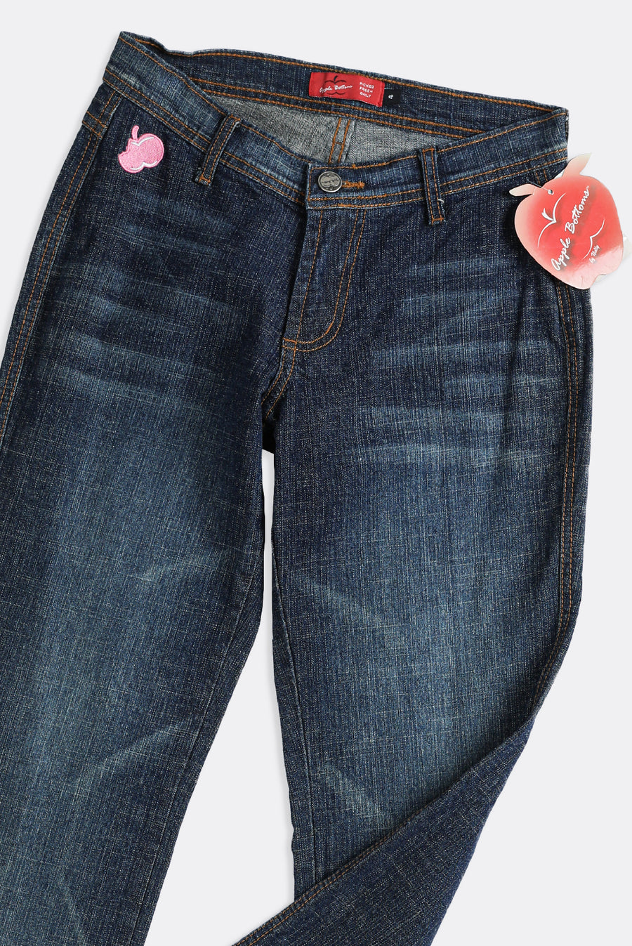 Deadstock Apple Bottom Pink Embroidered Denim Pants - W26