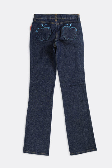 Deadstock Apple Bottom Blue Embroidered Denim Pants - W29