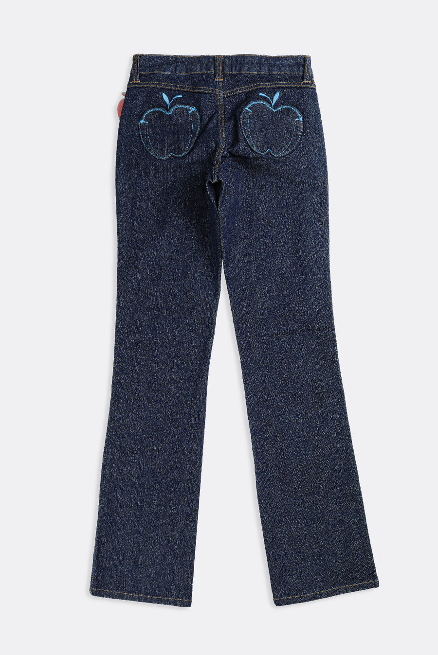 Apple Bottom Jeans Vintage Trousers Blue Denim Embroidered