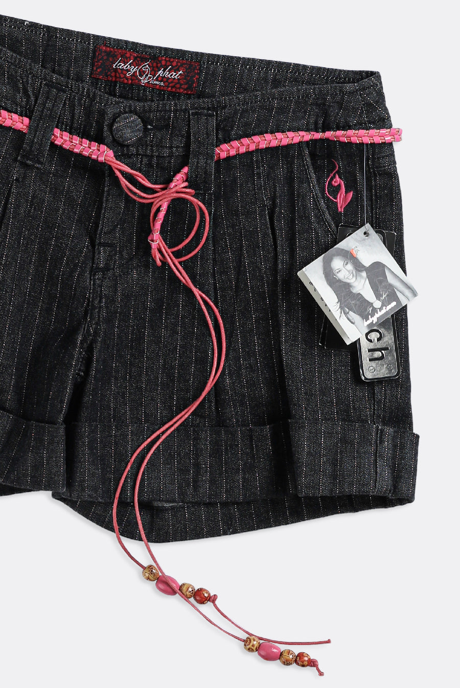 Deadstock Baby Phat Pink Belted Denim Shorts - W30