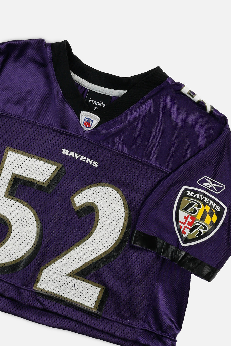 Rework Baltimore Ravens Crop NFL Jersey - S