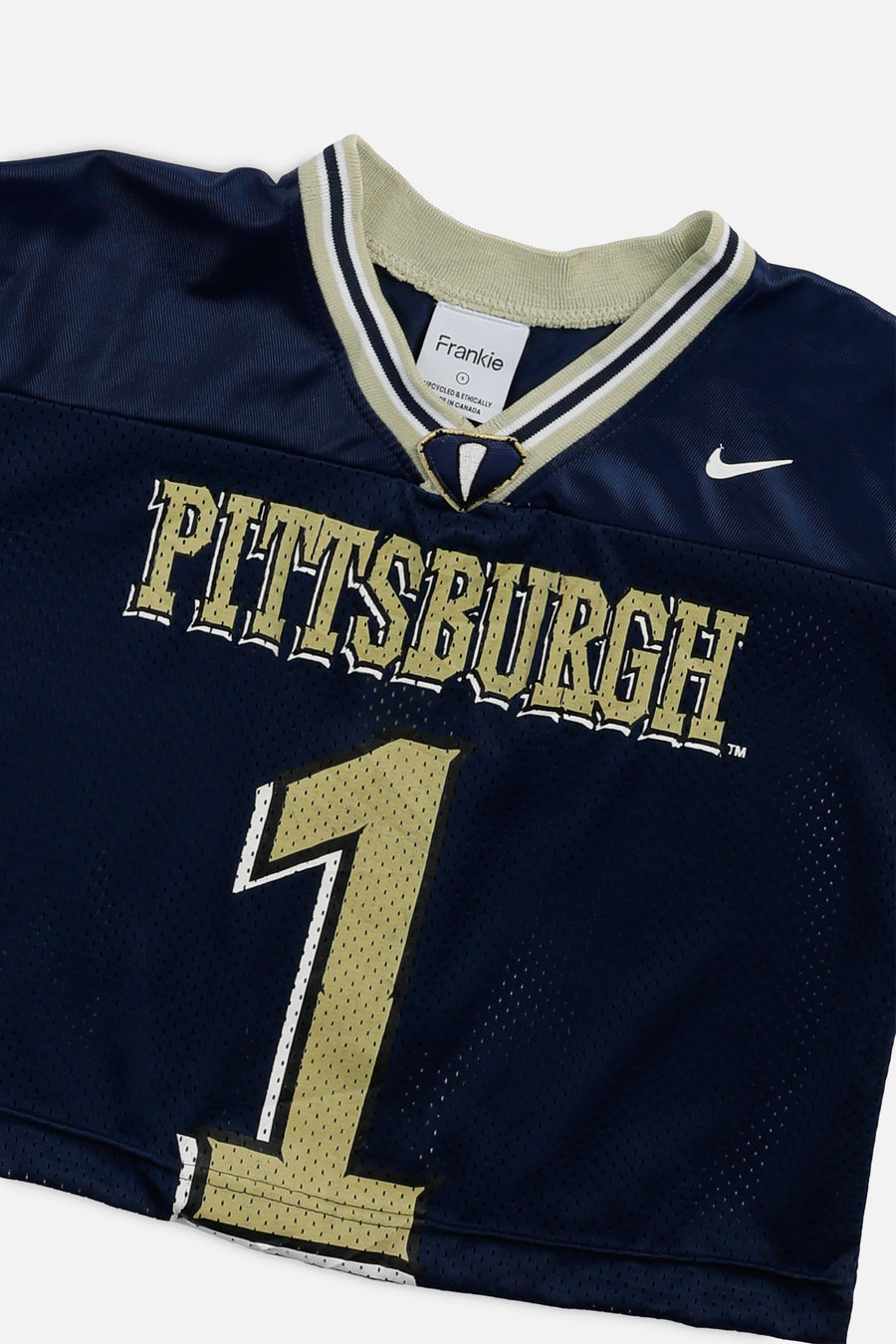 Rework Crop Pittsburgh Panthers Football Jersey - S