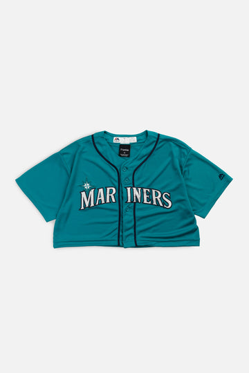 Rework Crop Seattle Mariners MLB Jersey - M