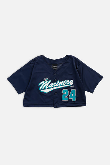 Rework Crop Seattle Mariners MLB Jersey - S