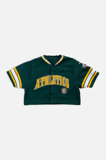 Rework Crop Oakland Athletics MLB Jersey - XS