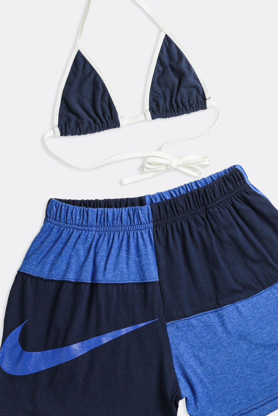 Rework Nike Patchwork Tee Shorts Set - S