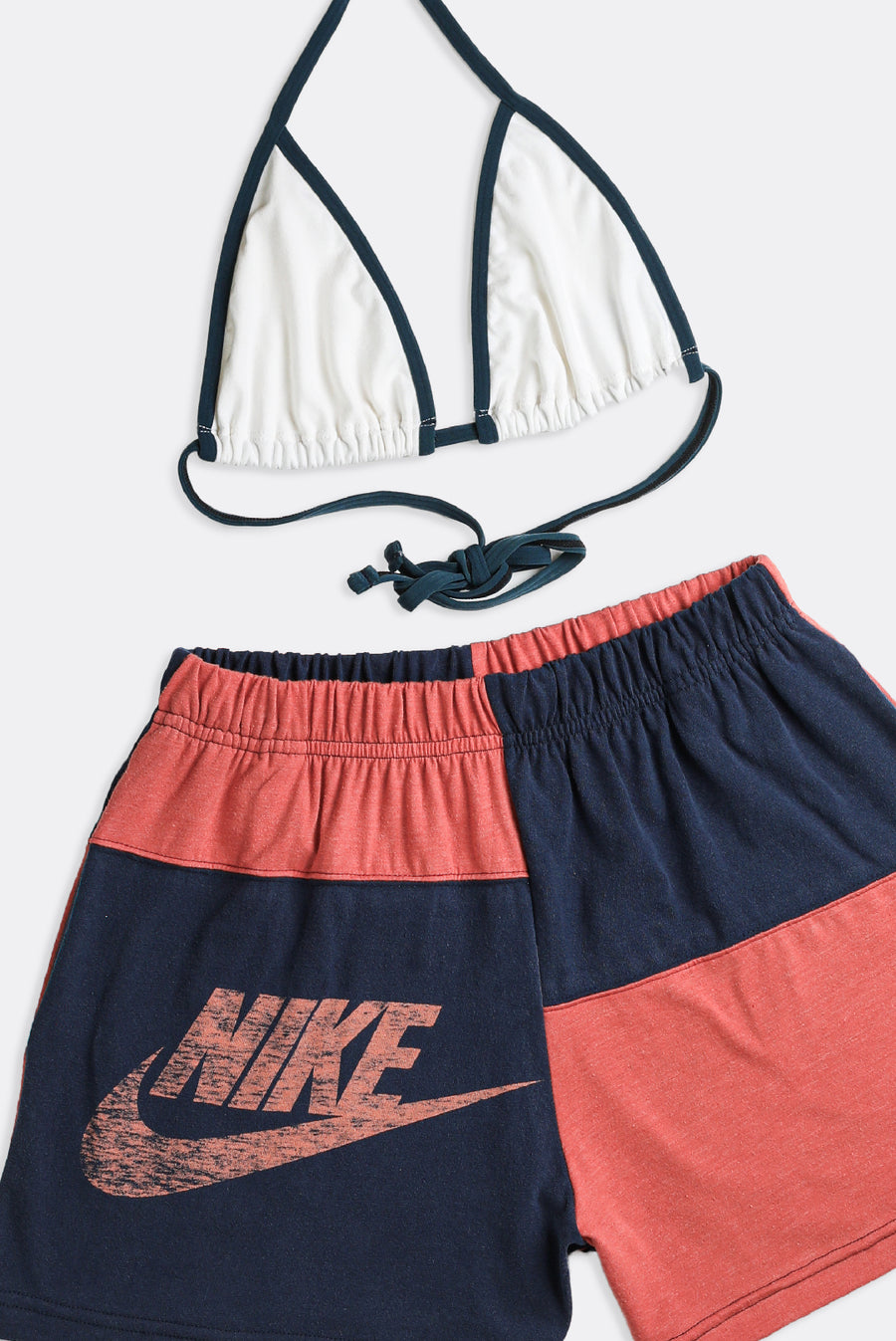 Rework Nike Patchwork Tee Shorts Set - S