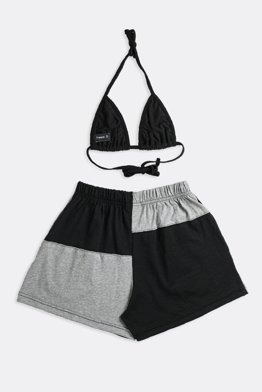 Rework Nike Patchwork Tee Shorts Set - XS