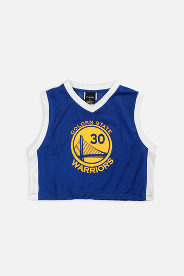 Rework Golden State Warriors NBA Crop Jersey - L