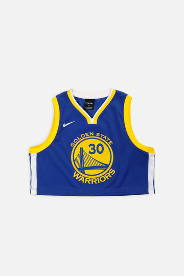 Rework Golden State Warriors NBA Crop Jersey - M