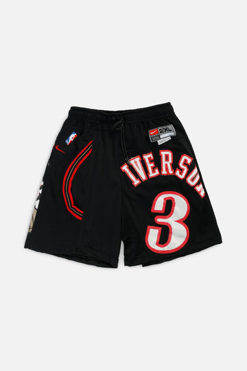 Unisex Rework Philadelphia 76ers NBA Jersey Shorts - XS