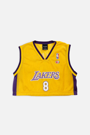 Rework LA Lakers NBA Crop Jersey - S