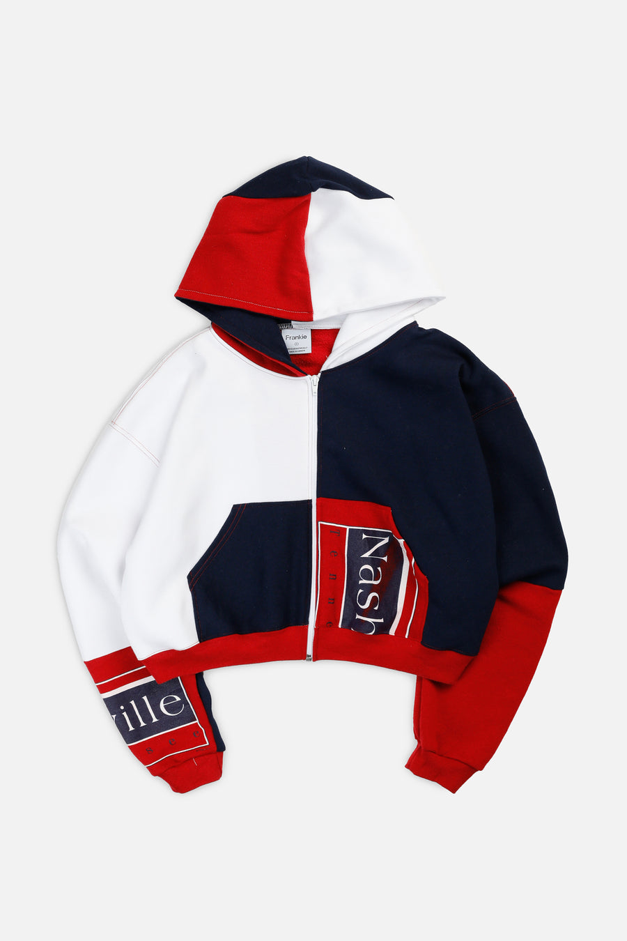 Rework Varsity Crop Zip Hoodie - M