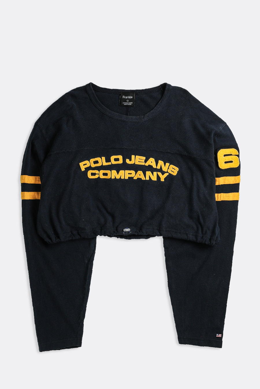 Rework Polo Cinched Crop Sweatshirt - XL