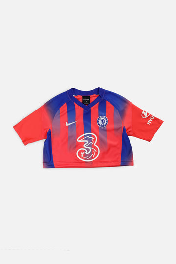 Rework Crop Chelsea Soccer Jersey - XS