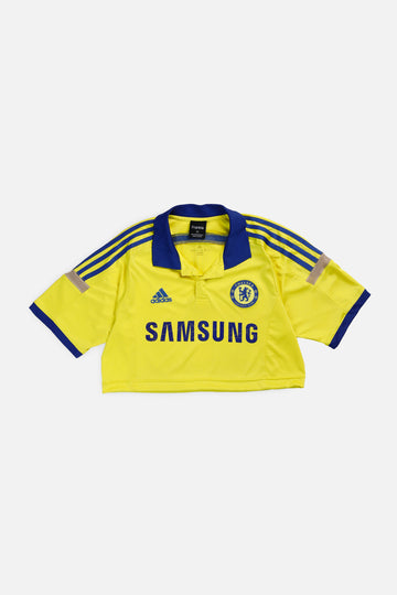 Rework Crop Chelsea Soccer Jersey - S