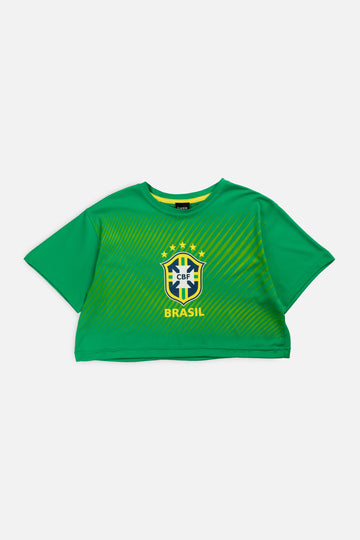 Rework Crop Brazil Soccer Jersey - XL