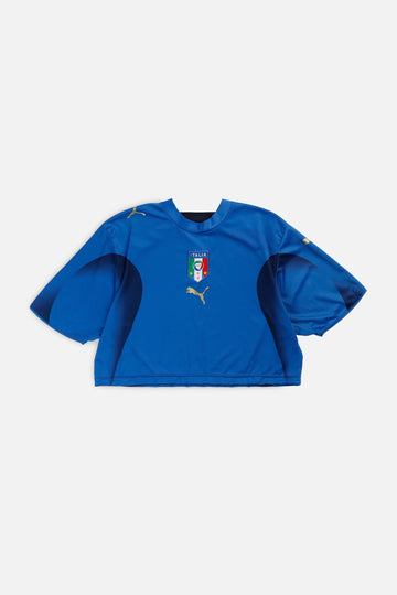 Rework Crop Italy Soccer Jersey - L