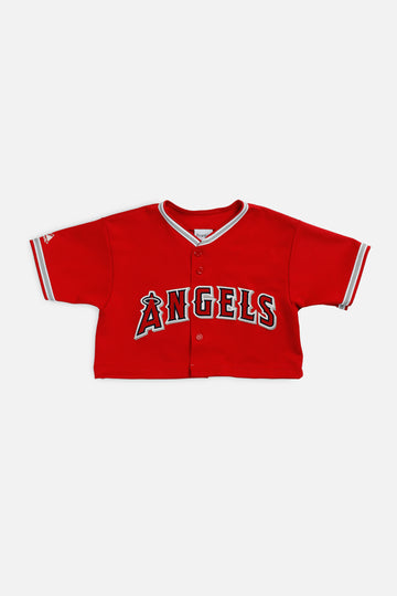 Rework Crop LA Angels MLB Jersey - XS