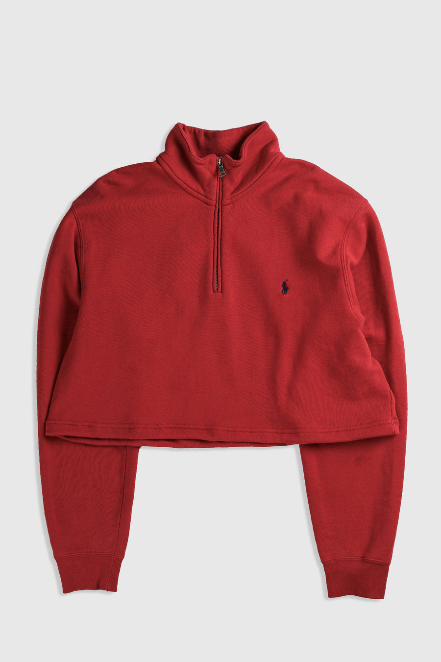 Rework Polo Crop Sweatshirt - XL