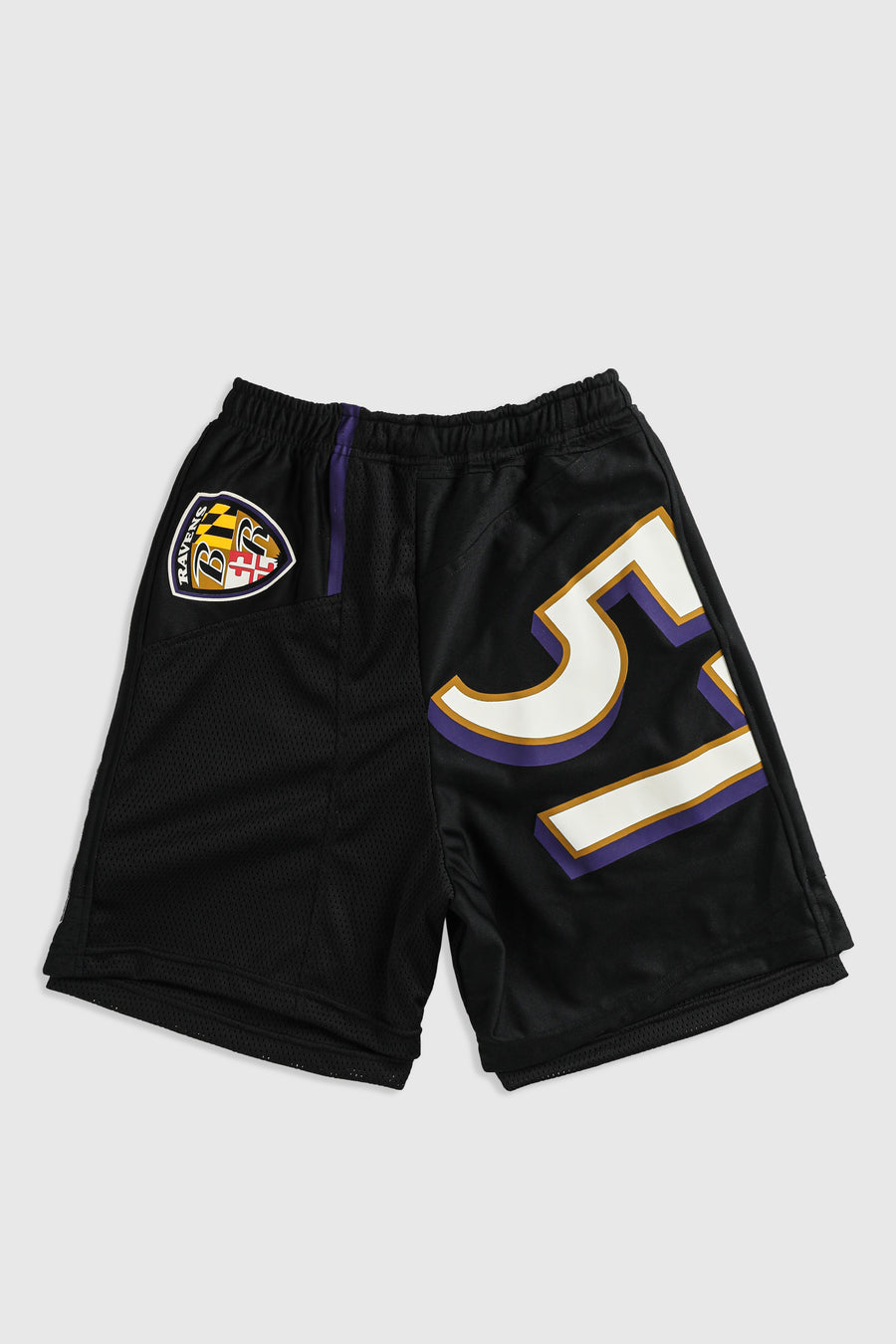Unisex Rework Ravens NFL Jersey Shorts - XS